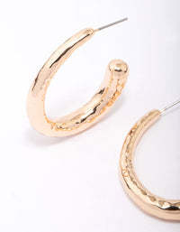 Gold Molten Organic Hoop Earrings - link has visual effect only