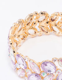 Gold Lilac Cluster Stone Medium Bracelet - link has visual effect only