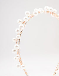 Rose Gold Scattered Pearl Headband - link has visual effect only