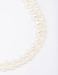 Pearl Layered Chain Necklace - link has visual effect only