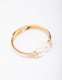 Gold Pearl Bold Wrist Cuff - link has visual effect only