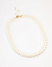 Mixed Double Freshwater Pearl Strand Necklace - link has visual effect only