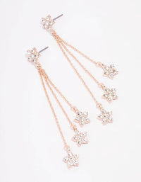 Rose Gold Celestial Triple Row Drop Earrings - link has visual effect only