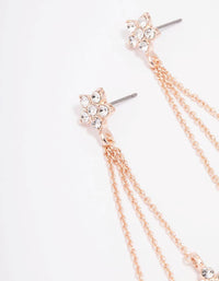 Rose Gold Celestial Triple Row Drop Earrings - link has visual effect only