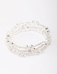 Silver Diamante Layered Bracelet - link has visual effect only