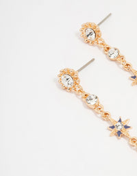 Gold Celestial Charm Drop Earrings - link has visual effect only