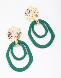 Gold Smooth Circle Drop Earrings - link has visual effect only