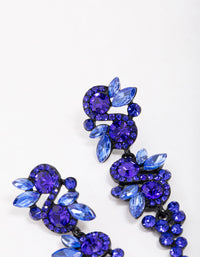 Blue Mixed Stone Drop Earrings - link has visual effect only