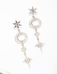 Silver Celestial Long Drop Earrings - link has visual effect only