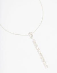 Silver Long Pendant Necklace - link has visual effect only