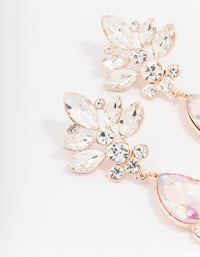 Rose Gold Pear Bloom Drop Earrings - link has visual effect only