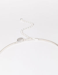 Silver Diamante Twisted Pendant Necklace - link has visual effect only