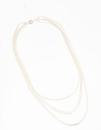 Silver Multi Row Necklace - link has visual effect only