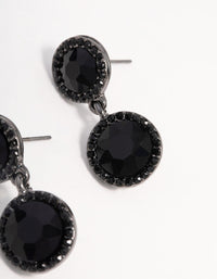 Gunmetal Black Stone Drop Earrings - link has visual effect only