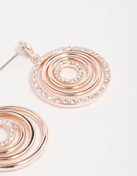 Rose Gold Circular Drop Earrings - link has visual effect only