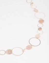 Rose Gold Stone Circular Chain Necklace - link has visual effect only