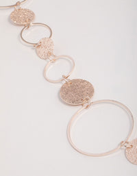 Rose Gold Stone Circular Chain Necklace - link has visual effect only