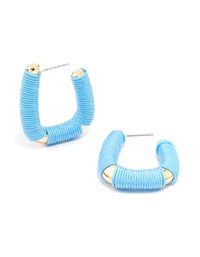 Gold Oval Woven Hoop Earrings - link has visual effect only