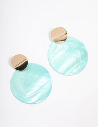 Gold Circle Drop Earrings - link has visual effect only