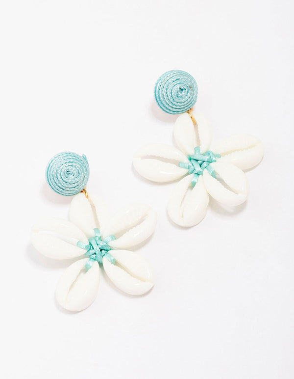 Acrylic Flower Shell Drop Earrings