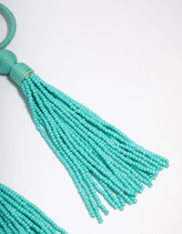 Hoop Long Tassel Drop Earrings - link has visual effect only