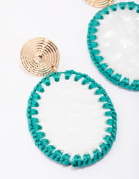 Oval Woven Drop Earrings - link has visual effect only