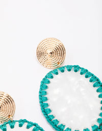 Oval Woven Drop Earrings - link has visual effect only