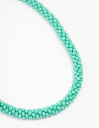 Turquoise Facet Beaded Necklace - link has visual effect only