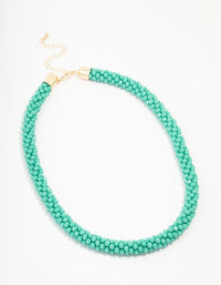 Turquoise Facet Beaded Necklace - link has visual effect only