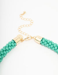 Turquoise Facet Beaded Necklace - link has visual effect only