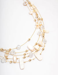 Gold Layered Beaded Necklace - link has visual effect only