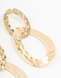 Gold Plated Molten Drop Earrings - link has visual effect only