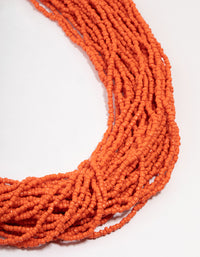 Orange Layered Beaded Necklace - link has visual effect only