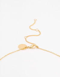 Gold Plated Emerald Baguette Station Necklace - link has visual effect only