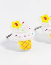 Ice cream Cone Stud Earrings - link has visual effect only