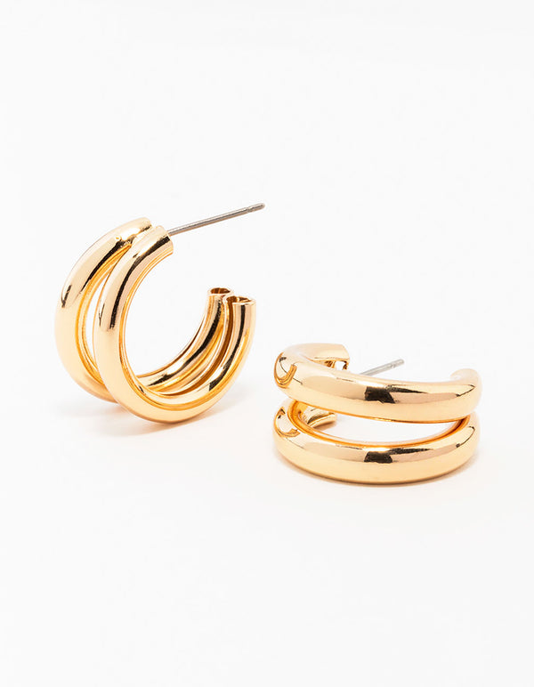 Gold Double Hoop Earrings