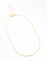 Gold Box Chain Necklace - link has visual effect only