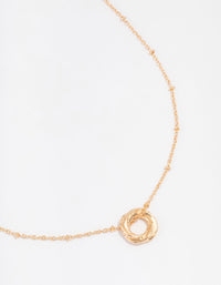 Gold Ball Chain O Ring Necklace - link has visual effect only