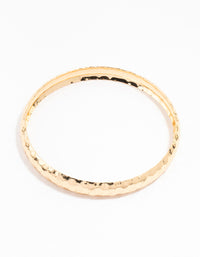 Gold Thin Hammered Bangle - link has visual effect only