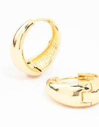 Large Gold Plated Chunky Classic Hoop Earrings - link has visual effect only