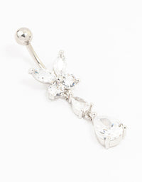 Surgical Steel Butterfly Pear Belly Piercing - link has visual effect only