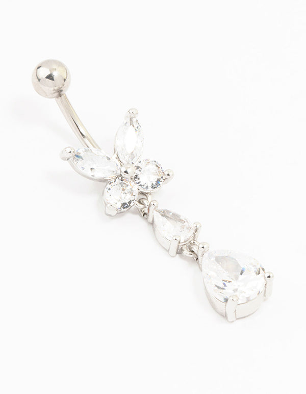 Surgical Steel Butterfly Pear Belly Piercing