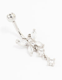 Surgical Steel Butterfly Crystal Belly Piercing - link has visual effect only