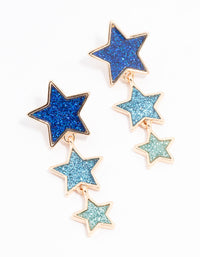 Eras Gold Plated Glitter Star Drop Earrings - link has visual effect only