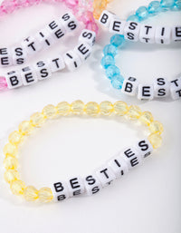 Rainbow Bestie Beaded Friendship Bracelet 5-Pack - link has visual effect only