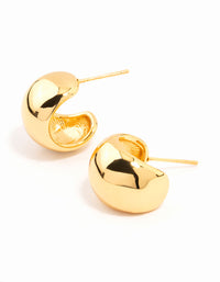 Waterproof Gold Plated Stainless Steel Bubble Hoop Earrings - link has visual effect only