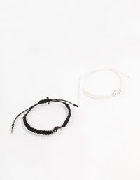 Yin Yang Tie Bracelets 2-Pack - link has visual effect only