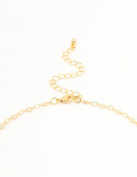 Gold Plated Station Flat Crystal Necklace - link has visual effect only