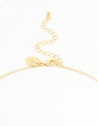 Gold Plated Cubic Zirconia Heart Pendant Necklace - link has visual effect only