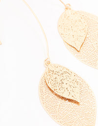 Gold Lazercut Petal Drop Earrings - link has visual effect only